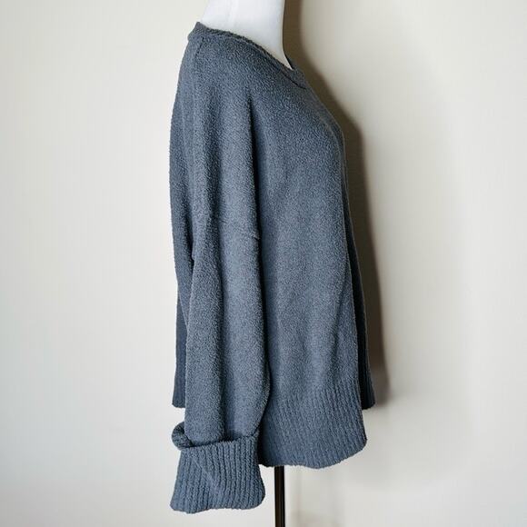 Anrabess Gray Plush Oversized Crewneck Sweater - Picture 5 of 6